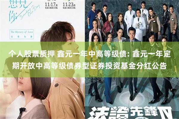 个人股票质押 鑫元一年中高等级债: 鑫元一年定期开放中高等级债券型证券投资基金分红公告