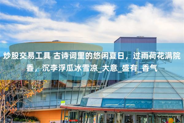 炒股交易工具 古诗词里的悠闲夏日，过雨荷花满院香，沉李浮瓜冰雪凉_大意_盛有_香气